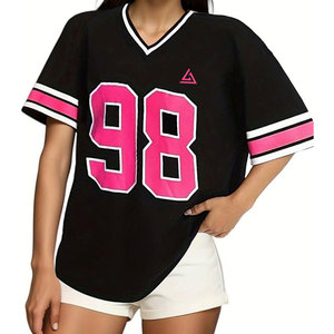 Maillot de football américain surdimensionné de haute qualité, design personnalisé, manches courtes, 100% polyester, services OEM, dernier style - Product Image 1