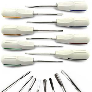 SURGINEXA Juego de 8 Elevadores Dentales Ajustables para Cirugía Oral Equina, Extracción de Dientes, Instrumentos para la Punta de la Raíz Apical - Product Image 1