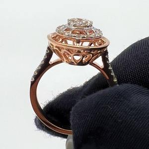 แหวนทองคำแท้14K & 18K ทำด้วยมือที่สวยงามมีเพชรธรรมชาติทันสมัยได้รับการรับรองจากบุคคลที่สามเป็นของขวัญที่ไม่เหมือนใครสำหรับเครื่องประดับชั้นดีของเธอ - Product Image 6
