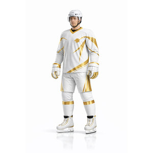 Uniformes de hockey sur gazon respirants pour hommes 100% polyester, tenue de hockey sur glace par sublimation, service OEM disponible - Product Image 1