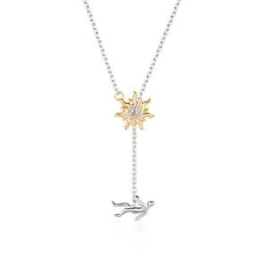 Jeulia Icarus Myth Adjustable Pave Halo Sun Lariat Necklace with Zircon - Product Image 3