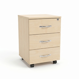 Modern Birch 3-Drawer File <b>Cabinet</b> <b>Lockable</b> Freestanding Office <b>Storage</b> Home Office Commercial Use - Product Image 1