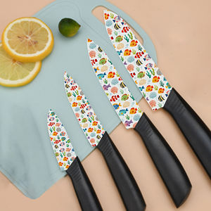 Ensemble de couteaux de cuisine en céramique professionnel de haute qualité, 4 pièces, en plastique, passe au lave-vaisselle - Cadeau pour Noël 2026, saison des fêtes - Product Image 1