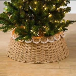 Collar de árbol de Navidad de ratán festoneado superventas recién llegado accesorios de soporte de árbol de Navidad de Vietnam falda mayorista personalizado - Product Image 5