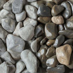 Kit con Ciottoli e Sassi di Dimensioni 15/25, Effetto Bagnato, 25 kg + 1 L, Confezione Formato 1 - Product Image 3