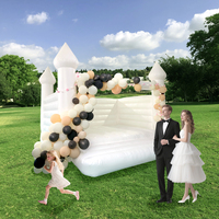 Château de rebond gonflable en PVC/vinyle blanc de mariage YARD avec ventilateur 4x4x2.7m 10 enfants capacité pour 3-10 ans
