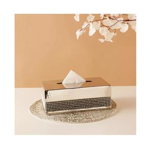 Boîte à mouchoirs de table design fantastique en métal martelé, porte-mouchoirs pour le bureau, organisateur de bureau, porte-serviettes, best-seller - Product Image 1