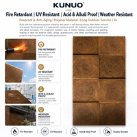 Panel Dinding Dekoratif 3D PU Faux Wood Ring untuk Latar Belakang Pajangan Toko Butik dan Pelapis Dinding