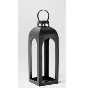 Lanternes en fonte d'aluminium de conception fantaisie enduites noires pour la maison et les lanternes de bougie de décoration d'éclairage de table de Noël - Product Image 6