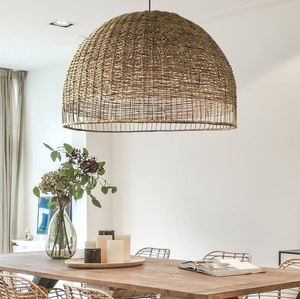 <span class=keywords><strong>Paralume</strong></span> di bambù dal Design caldo fatto a mano in stile moderno asiatico eco-friendly in Rattan intrecciato con luce decorativa all'ingrosso Set due tonalità - Product Image 1