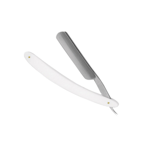 Maquinilla de afeitar de peluquero de plástico blanco de primera calidad, maquinilla de afeitar de acero inoxidable, soporte de hoja fina, Manual de barba - Product Image 6