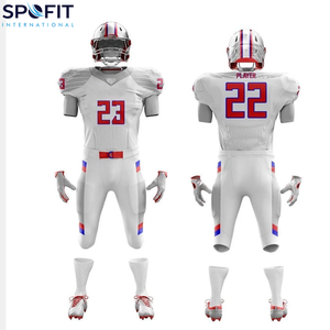 ชุดยูนิฟอร์มอเมริกันฟุตบอลแบบใหม่ สีสันปรับแต่งได้ สำหรับผู้ชาย ไซส์พลัส แขนสั้น ชุดเซ็ต พร้อมปักชื่อทีมตามสั่ง - Product Image 4