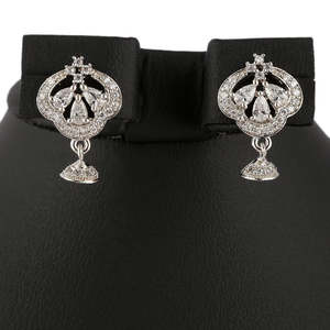 American Diamond <b>Locket</b> Set - Silver - Product Image 3