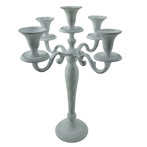 Soporte de vela de aluminio de 5 brazos Portavelas de hormigón para decoración del hogar y portavelas para fiesta de boda - Product Image 4