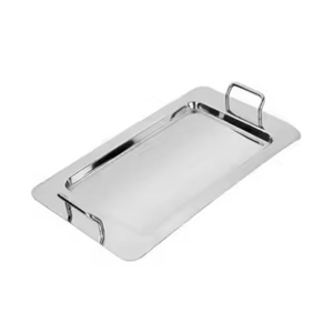 Galvanized <b>Serving</b> <b>Tray</b> With Gold and <b>Black</b> Designer Handles Exclusive Quality Restaurant Kitchenware Food <b>Tray</b> - Product Image 3
