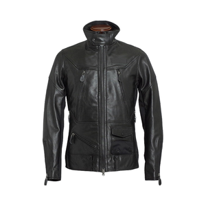 Mens Genuine Sheep Skin Leather Regular Bomber Jacket Retro Biker Style <b>Vintage</b> Casual Eco-Friendly Horn Button Winter OEM - Product Image 1