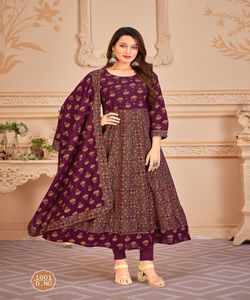 Look riche HeavyGeorgette broderie Anarkali robe ensemble bas Dupatta Festival porter meilleur prix ethnique Viscose vêtement Alphanumero - Product Image 1