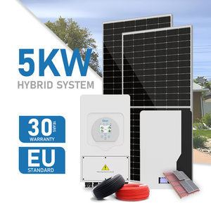 Sistema de Energía Solar Personalizable de 5kw-30kw con Batería y <span class=keywords><strong>Paneles</strong></span> <span class=keywords><strong>Solares</strong></span>, Sistema Solar Híbrido de 10kw 20kw Conectado a la Red y Fuera de la Red - Product Image 1