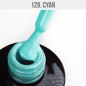 UV LED Gel Polish Color-Fabriqué en EU-CPNP-Bleu-Gel Polish 129 - Cyan 12ml - Mystic Nails - Product Image 2