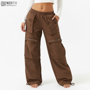 Pantalones holgados para niñas, pantalones informales con bolsillos grandes para damas, ropa de calle de pierna ancha con cordón de Hip Hop, pantalones Cargo para mujer, Invierno - Product Image 1