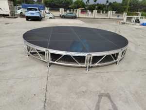 Moderne runde Kreis hochzeits bühne mit matti ertem Aluminiumrahmen-Fachwerk-Sperrholz material - Product Image 5