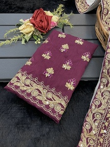 Designer indien le plus vendu élégant fantaisie doux croustillant soie Sare exclusif élégant Blouse ethnique dernier à la mode mariée PartyWear - Product Image 2