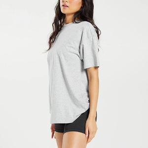 2025 nouveauté Top vente 100% coton dames T-Shirt à manches courtes de haute qualité coupe ample goutte épaule été Appliques - Product Image 2