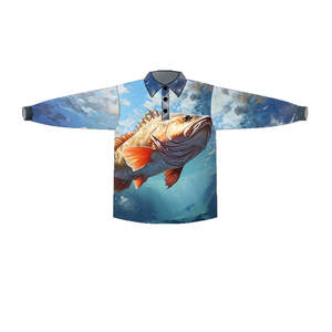 Camisas de Pesca Largas Personalizadas de Poliéster/Algodón, Talla Grande, Resistentes al Viento, de Secado Rápido, Transpirables, con Protección UPF 50 y Estampado por Sublimación - Product Image 5