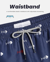 Trajes de Baño para Hombre de Secado Rápido con Estampado Divertido, ODM OEM, Tela de Malla, Protección UV, Elástico en las Rodillas y Cintura Elástica