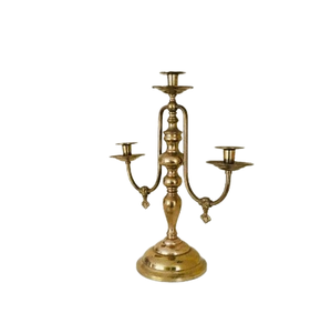 Candélabre antique en fer noir à trois bras Bougeoir de style luxe de qualité supérieure pour la décoration de la maison et du mariage - Product Image 6