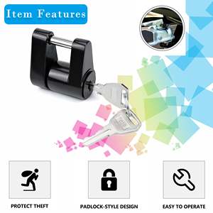 Vypart 1-Piece <b>Black</b> Latch Trailer Hitch Coupler Lock 1/4 Inch Pin Diameter <b>Knob</b> Controller-Cargo Control Accessory - Product Image 5