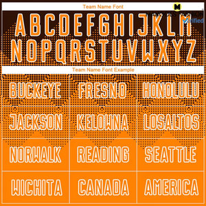 Uniforme de Fútbol Personalizado Sublimado en Marrón, Naranja y Blanco, Jersey de Manga Corta, Transpirable, de Secado Rápido, Rendimiento Óptimo - Product Image 2
