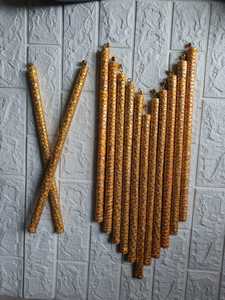 ไม้ดันดียาสีส้มประดับลูกไม้สำหรับเทศกาลนาวราตรี, ของตกแต่งงานแต่งงานแบบบันจารา, อุปกรณ์ประกอบการเต้นคู่แบบกุจราตี - Product Image 6