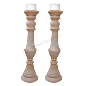 Premium Quality Handmade Mango Wood <b>Candle</b> Holder <b>Set</b> of 2 at Affordable Wholesale Price Ideal for Home Decor and <b>Gift</b> Purposes - Product Image 3