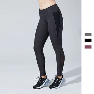 Leggings de yoga respirants pour femmes en Spandex/Nylon, taille haute élastique, coupe-vent, anti-transpiration, longueur intégrale - Product Image 1