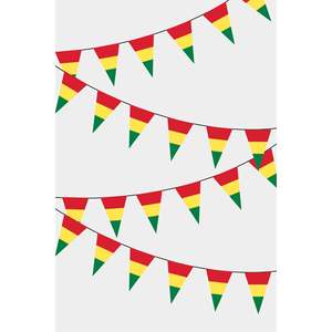 Chinese New Year Decor Guinea Triangular Flag Bunting - Product Image 1