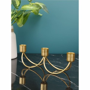 Luxury <b>Brass</b> Taper Candle <b>Holder</b> Modern Minimalist Polished Metal <b>Candlestick</b> Round Disc Base Wedding & Home Centerpiece Decor - Product Image 5