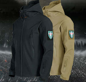 Veste matelassée softshell en toile pour homme, coupe-vent, imperméable, extensible, col montant, pour l'extérieur en hiver, avec des caractéristiques écologiques - Product Image 6