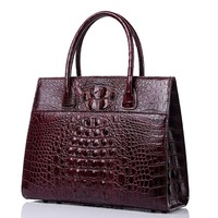 Sac à main pour femme en cuir véritable avec fermeture éclair, deux poignées, style décontracté, grande capacité, couleurs personnalisables