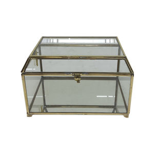 <b>Jewellery</b> <b>Box</b> <b>Glass</b> and Brass With Silver Plating Customized Product for Wedding Decoration Handmade Bulk - Product Image 4