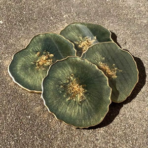 Posavasos de resina de diseñador moderno, resistente al calor, tamaño de Color personalizable, alta calidad para decoración minimalista del hogar, estilo contemporáneo - Product Image 1