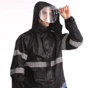 Salut Vis 100% Polyester thermique tricot tissu trafic réfléchissant sécurité manteau de pluie Construction travail veste hommes combinaison de pluie - Product Image 5