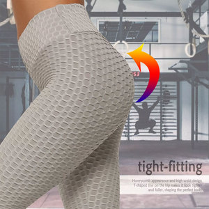 Leggings de yoga à logo personnalisé pour femmes Pantalon d'entraînement à taille haute avec contrôle du ventre pour la course et la gym - Product Image 5