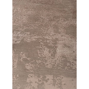 พรมขนสัตว์และไหมไผ่ถักมือสีเบจและสีน้ำตาล ลายแบบนามธรรม รูปทรงสี่เหลี่ยมผืนผ้า สำหรับห้องนั่งเล่น-Project Error Esk-431 - Product Image 3