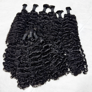 Cabello humano rizado natural sin trama, suave y con rizos completos para trenzas, crochet y proveedores de cabello. - Product Image 5