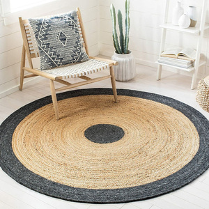 Tapis en jute tissé à la main durable conçu pour le salon, la salle à manger ou l'entrée, ajoutant une sensation chaude et texturée - Product Image 2