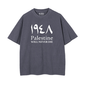 Camiseta Oversize con Hombros Caídos 'Palestina Nunca Morirá' # Jersey 100% algodón # 280 g # Comprimido # Serigrafía # Gráficos - Product Image 3