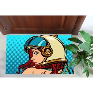 Alfombra con Estampado de Astronauta Estilo Pop Art - Moderna, Antideslizante, de Chenilla, Suave y No Tejida - Product Image 5