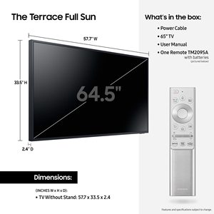 Televisor LED para Exteriores de 65 Pulgadas, Clase QLED, Resistente a la Intemperie, Antideslumbrante para Sol Directo, Amplio Ángulo de Visión, 4K - Product Image 6
