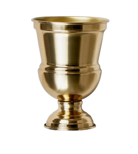 Pedestal de decoración de mesa, maceta pulida de oro, mesa de cena de hoteles, florero de artesanía de forma personalizada - Product Image 1